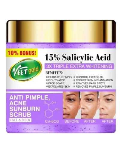 VEETGOLD 15% SALICYLIC ACID TRIPLE EXTRA WHITENING SCRUB